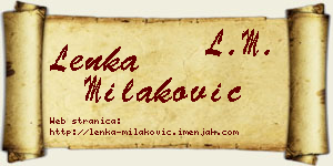 Lenka Milaković vizit kartica
